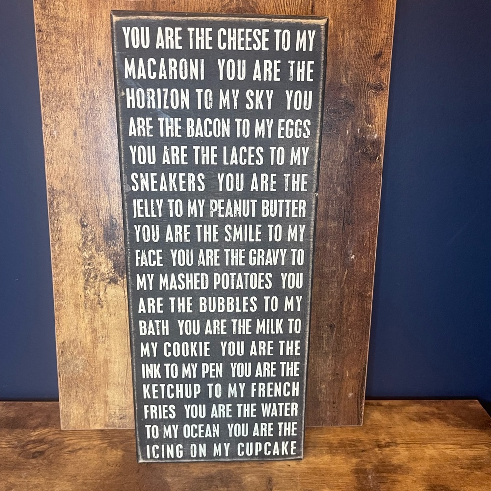 Wooden Romance Decor Sign